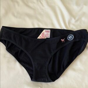 Black (Boy Bikini) Panties with VS Pink Dog Logo